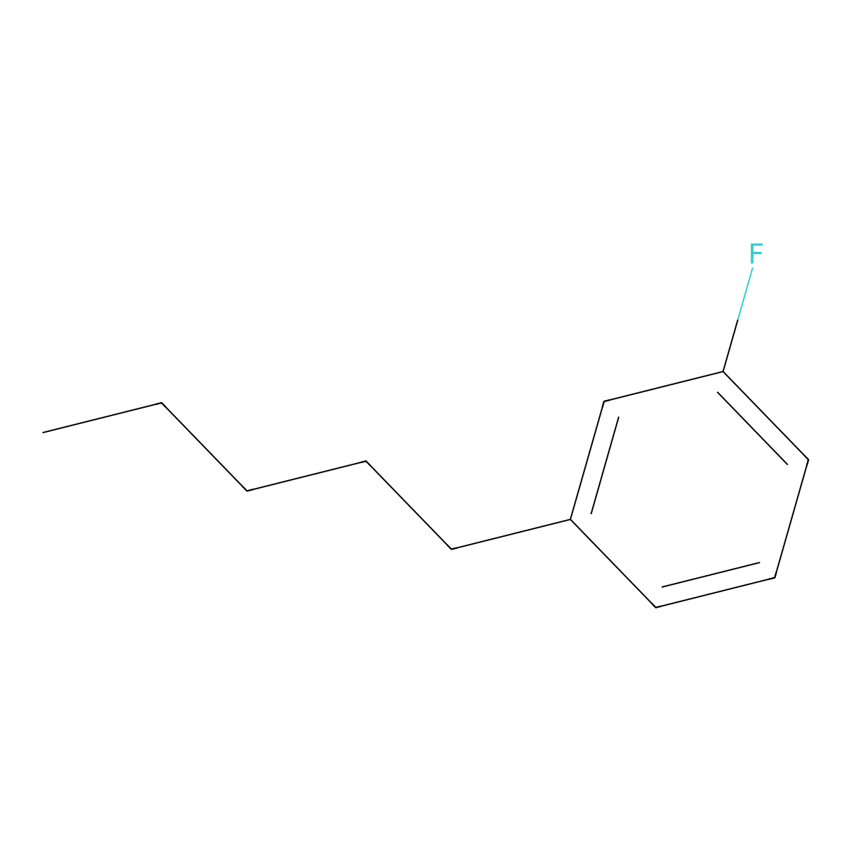 1-Fluoro-3-pentylbenzene molecular structure, CAS 28593-13-7