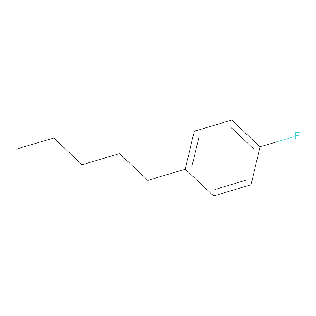 1-Fluoro-4-pentylbenzene molecular structure, CAS 28593-14-8
