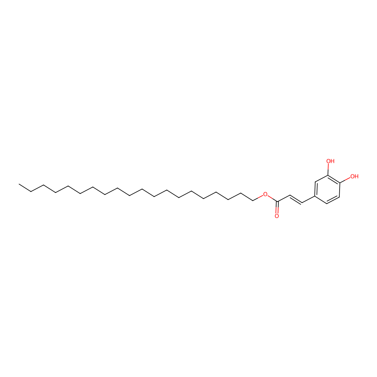 Eicosanyl caffeate molecular structure, CAS 28593-90-0