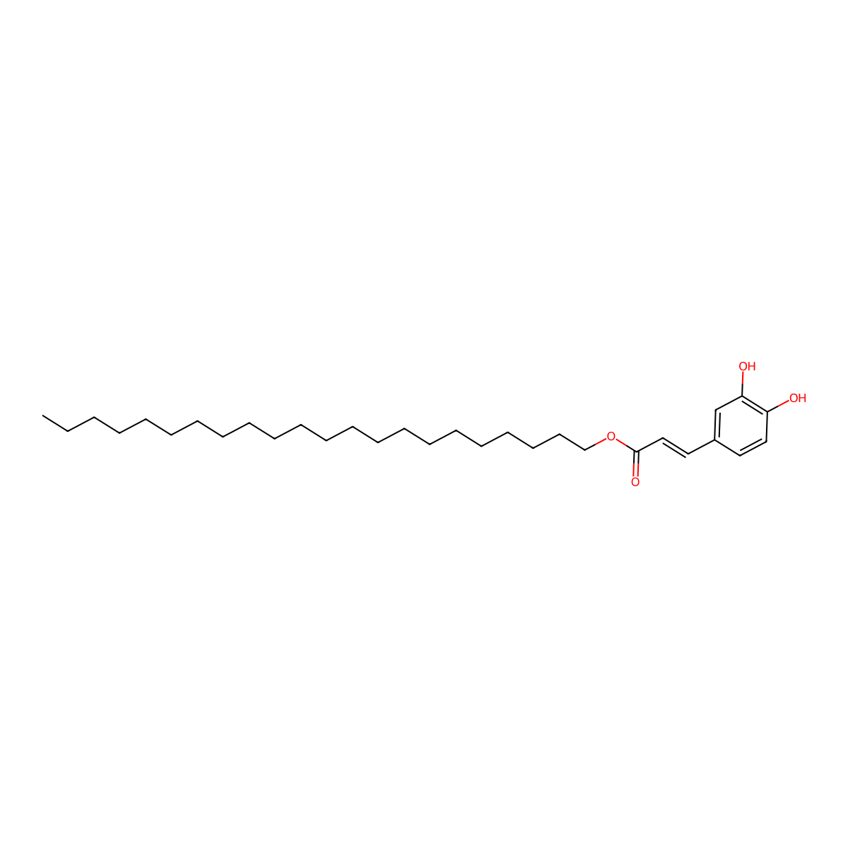 Docosyl-3,4-dihydroxy-trans-cinnamate molecular structure, CAS 28593-92-2