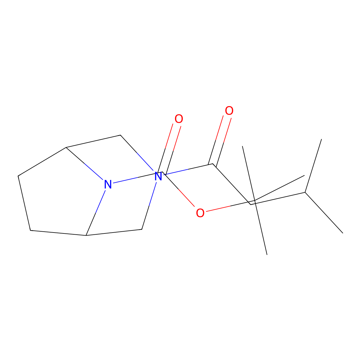1,1-Dimethylethyl 3-(3-methyl-1-oxobutyl)-3,8-diazabicyclo[3.2.1]octane-8-carboxylate molecular structure, CAS 2859309-08-1