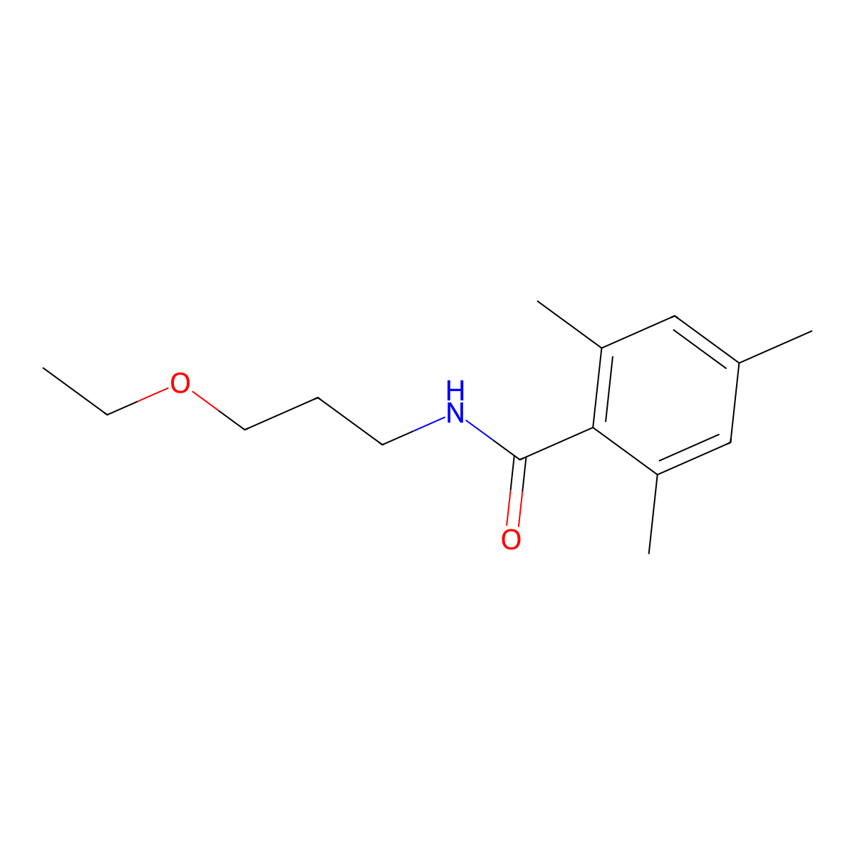 N-(3-Ethoxypropyl)-2,4,6-trimethylbenzamide molecular structure, CAS 2859415-68-0