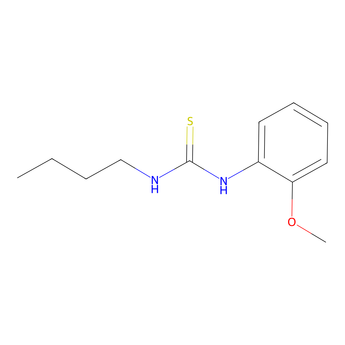 1-Butyl-3-(2-methoxyphenyl)thiourea molecular structure, CAS 28595-02-0