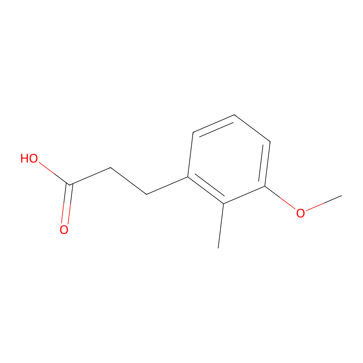 3-(3-Methoxy-2-methylphenyl)propanoic acid molecular structure, CAS 28596-55-6
