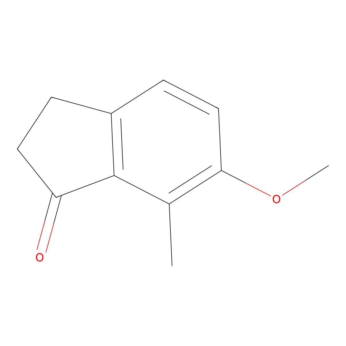 6-Methoxy-7-methyl-2,3-dihydro-1H-inden-1-one molecular structure, CAS 28596-75-0
