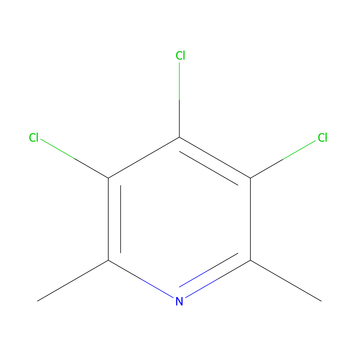 3,4,5-Trichloro-2,6-dimethylpyridine molecular structure, CAS 28597-08-2