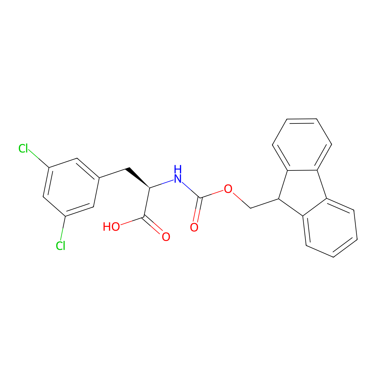 Fmoc-3,5-Dichloro-D-Phenylalanine molecular structure, CAS 285980-14-5