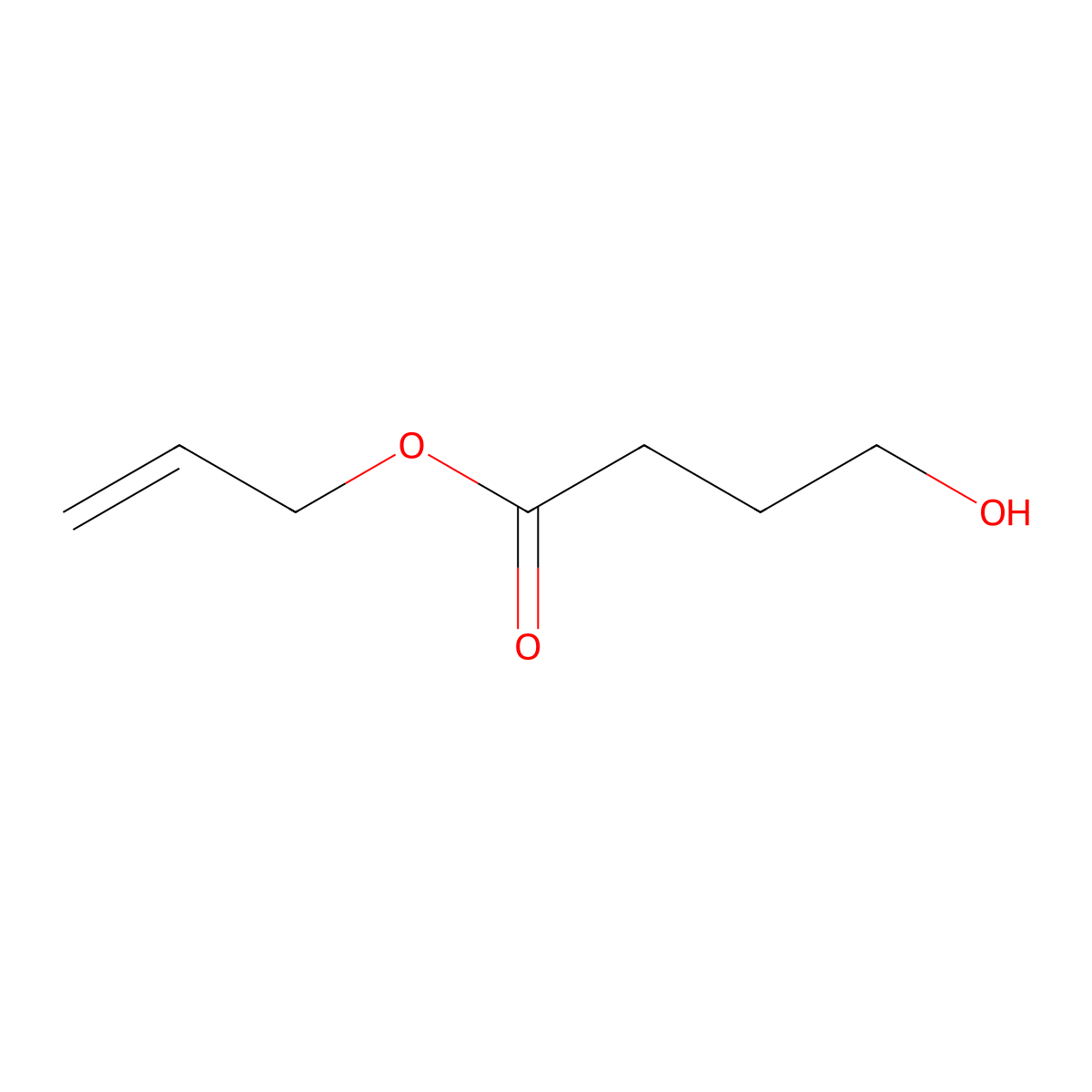 Allyl 4-hydroxybutanoate molecular structure, CAS 285982-03-8