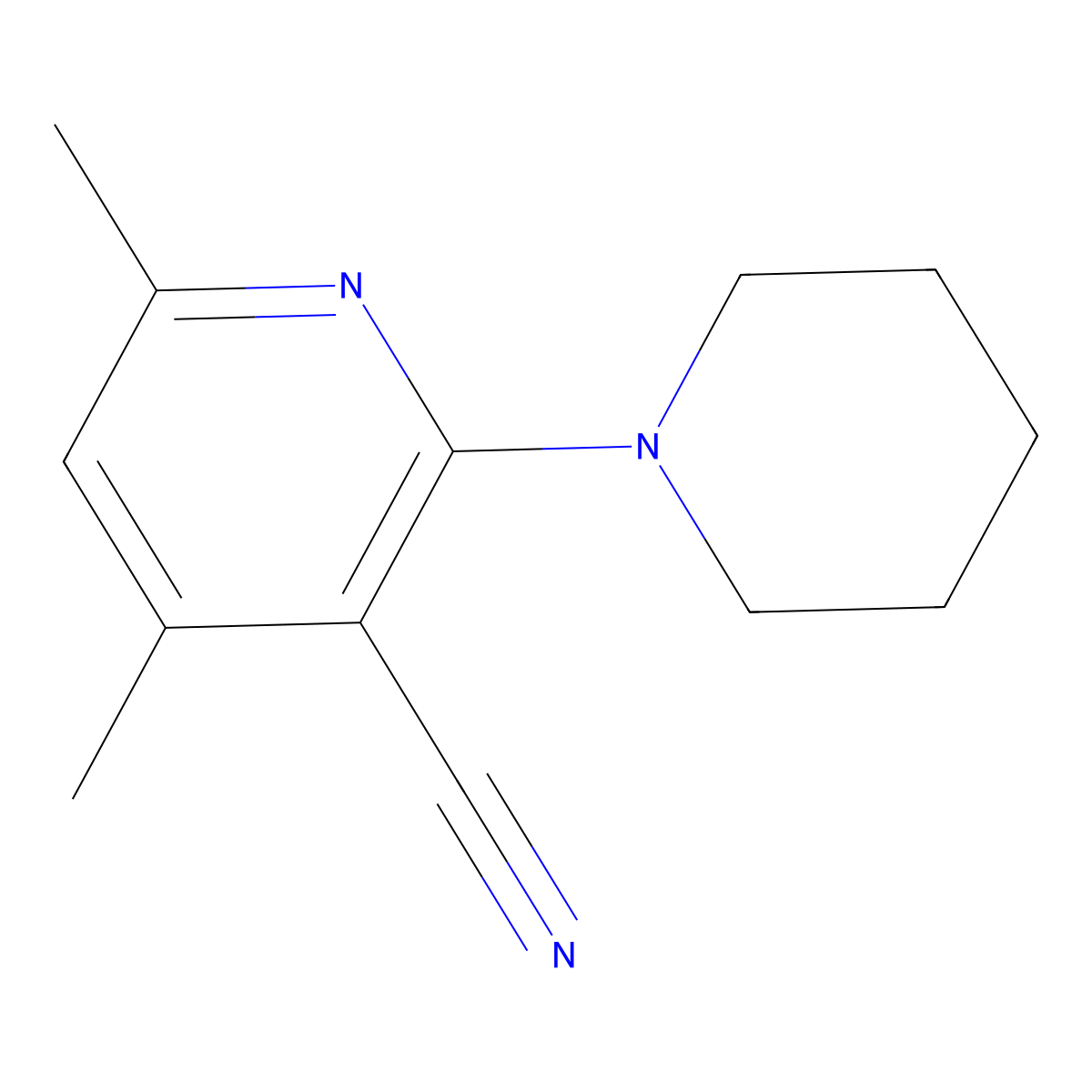 4,6-Dimethyl-2-piperidinonicotinonitrile molecular structure, CAS 285985-90-2