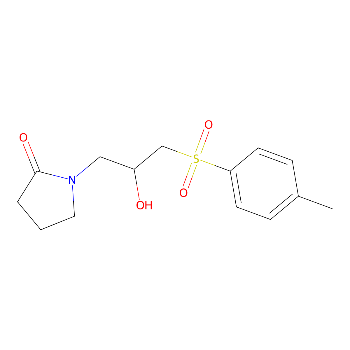 1-{2-Hydroxy-3-[(4-methylphenyl)sulfonyl]propyl}-2-pyrrolidinone molecular structure, CAS 285986-61-0