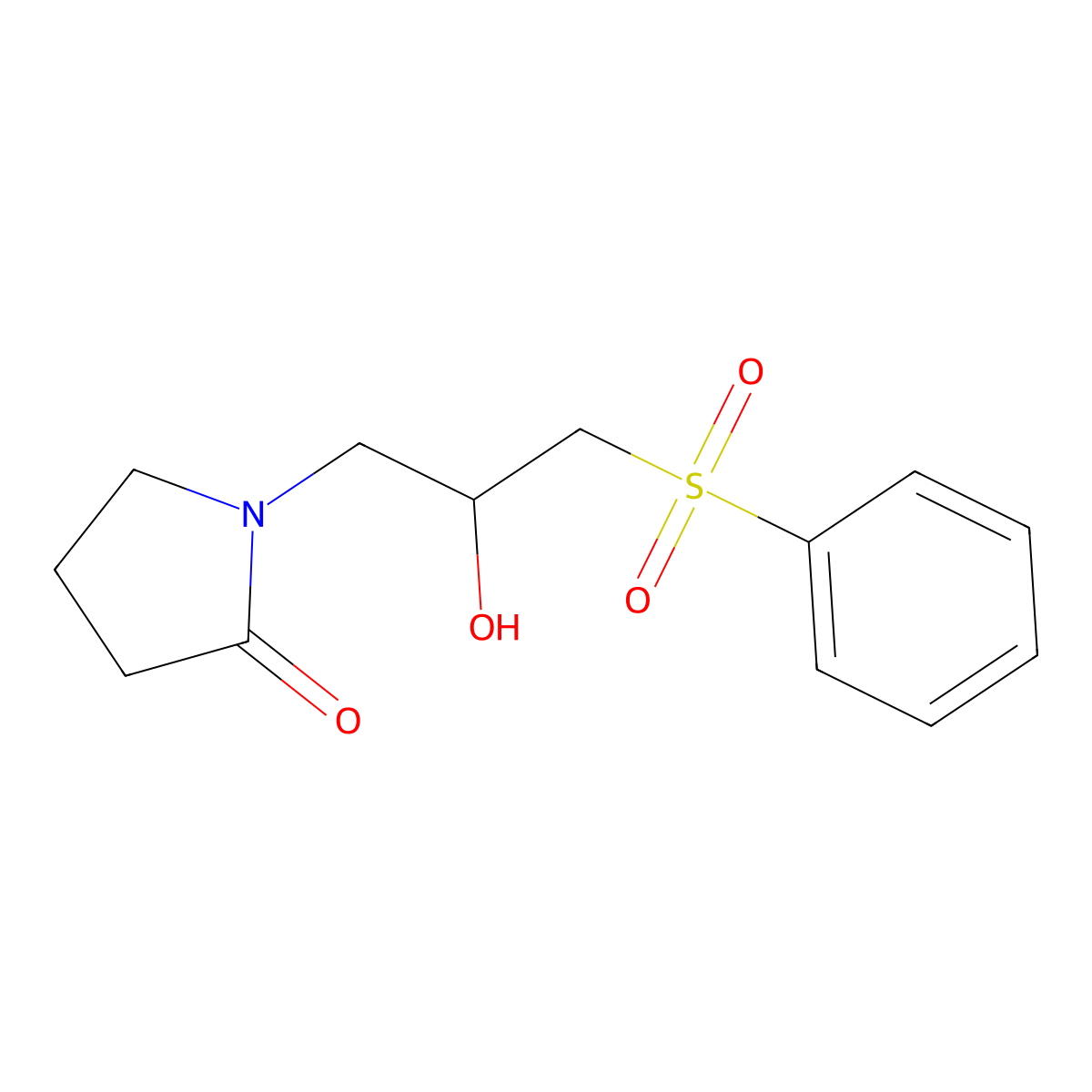 1-[3-(Benzenesulfonyl)-2-hydroxypropyl]pyrrolidin-2-one molecular structure, CAS 285987-03-3