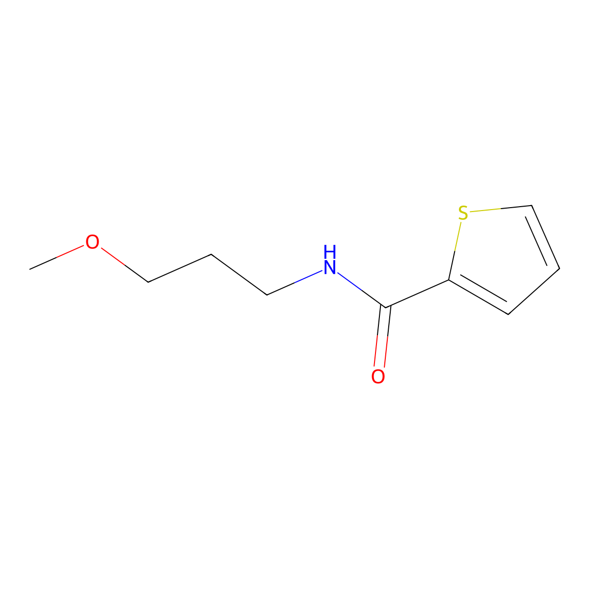 N-(3-methoxypropyl)thiophene-2-carboxamide molecular structure, CAS 285987-15-7