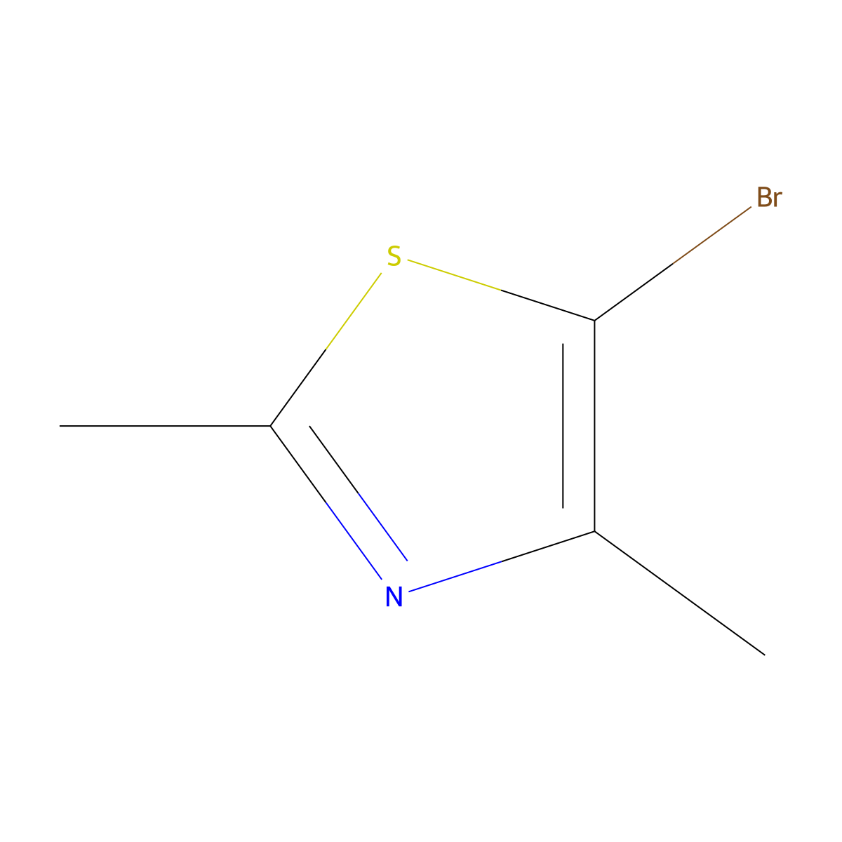 5-Bromo-2,4-dimethyl-1,3-thiazole molecular structure, CAS 28599-52-2