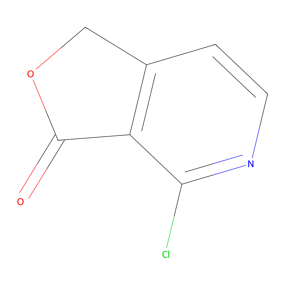 4-Chlorofuro[3,4-c]pyridin-3(1H)-one molecular structure, CAS 285991-64-2