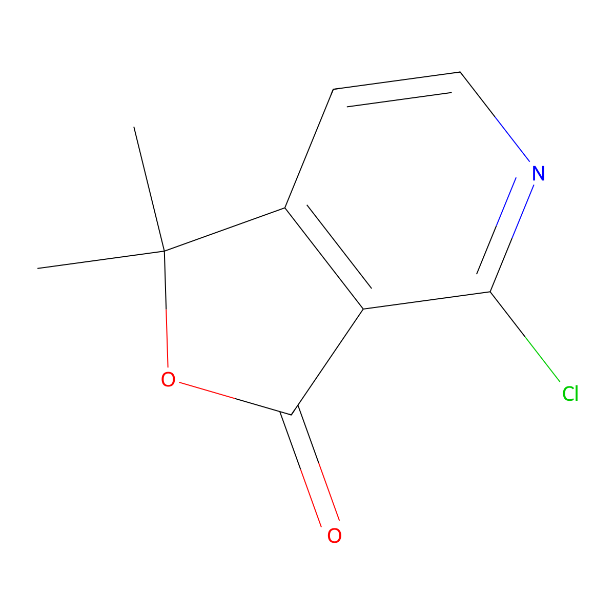 4-chloro-1,1-dimethyl-1H,3H-furo[3,4-c]pyridin-3-one molecular structure, CAS 285991-71-1