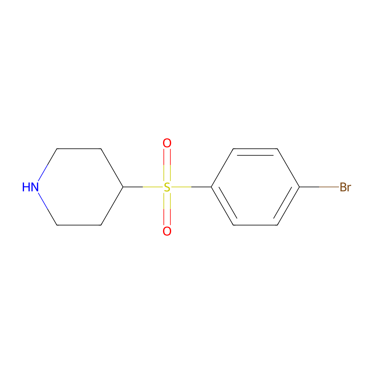 4-(4-Bromobenzenesulfonyl)piperidine molecular structure, CAS 285995-01-9