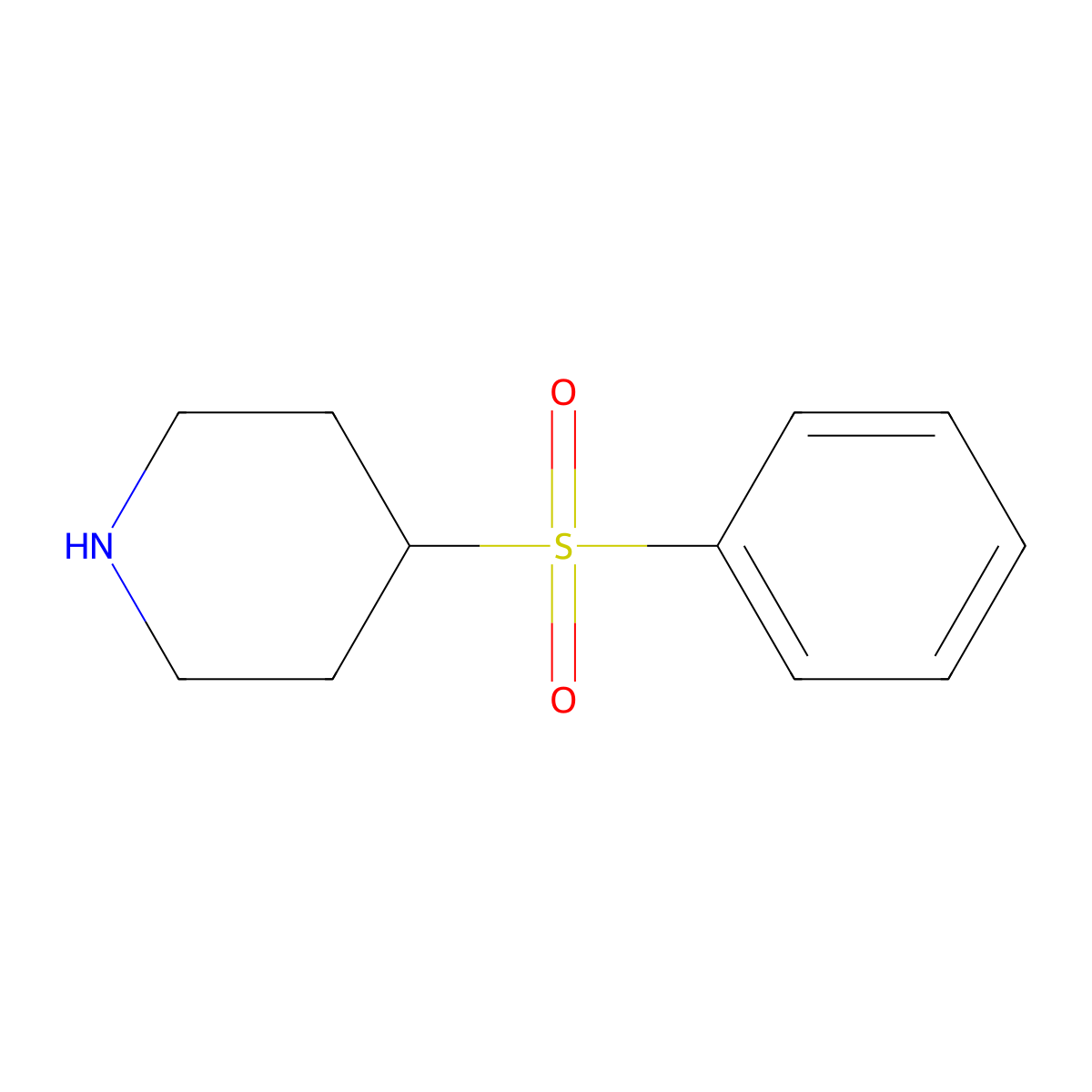 4-(Phenylsulfonyl)piperidine molecular structure, CAS 285995-13-3