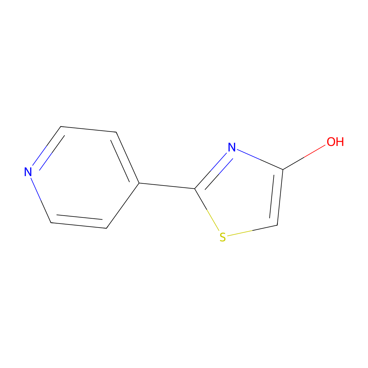 2-(4-Pyridinyl)-4-thiazolol molecular structure, CAS 285995-73-5