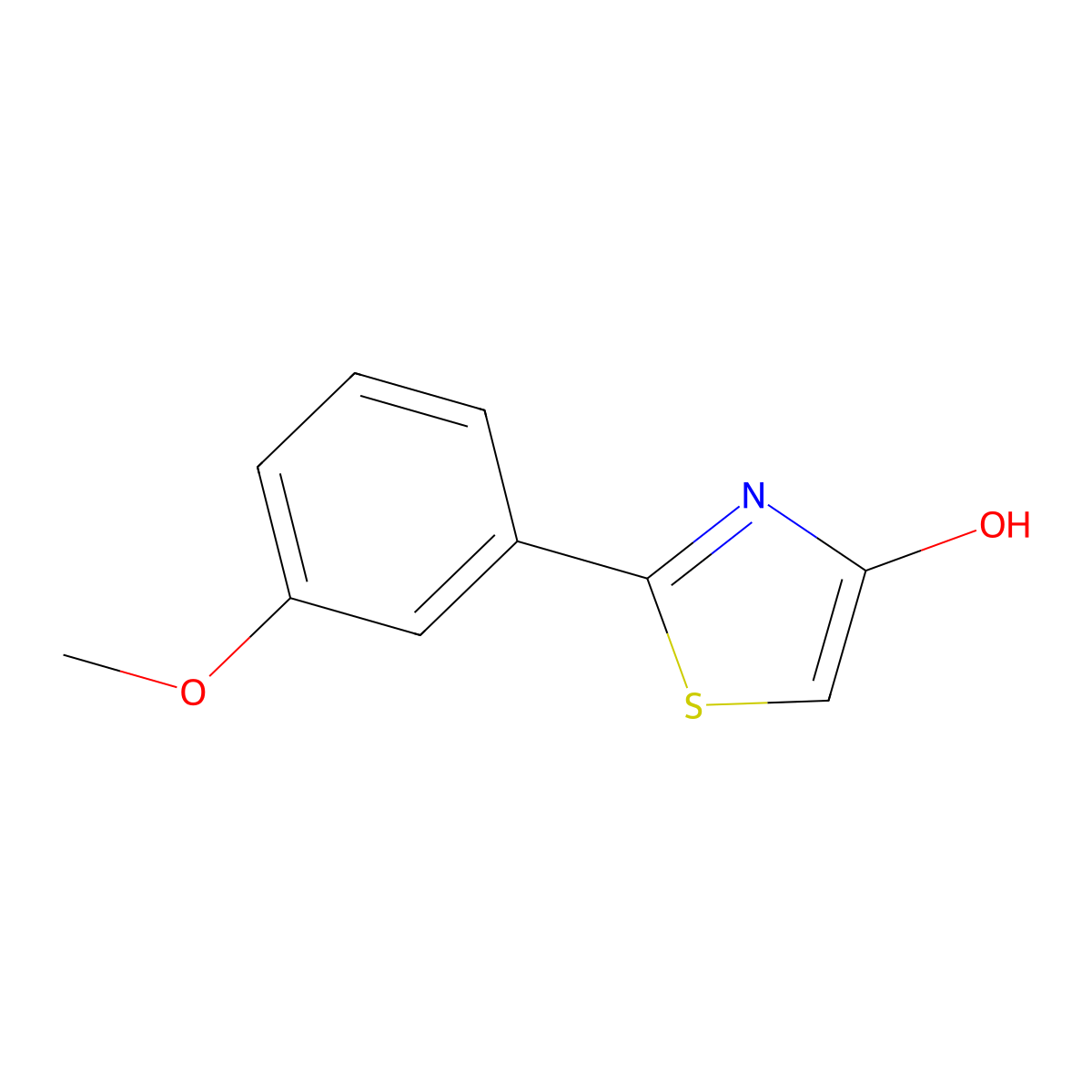 2-(3-Methoxyphenyl)-4-hydroxythiazole molecular structure, CAS 285995-80-4