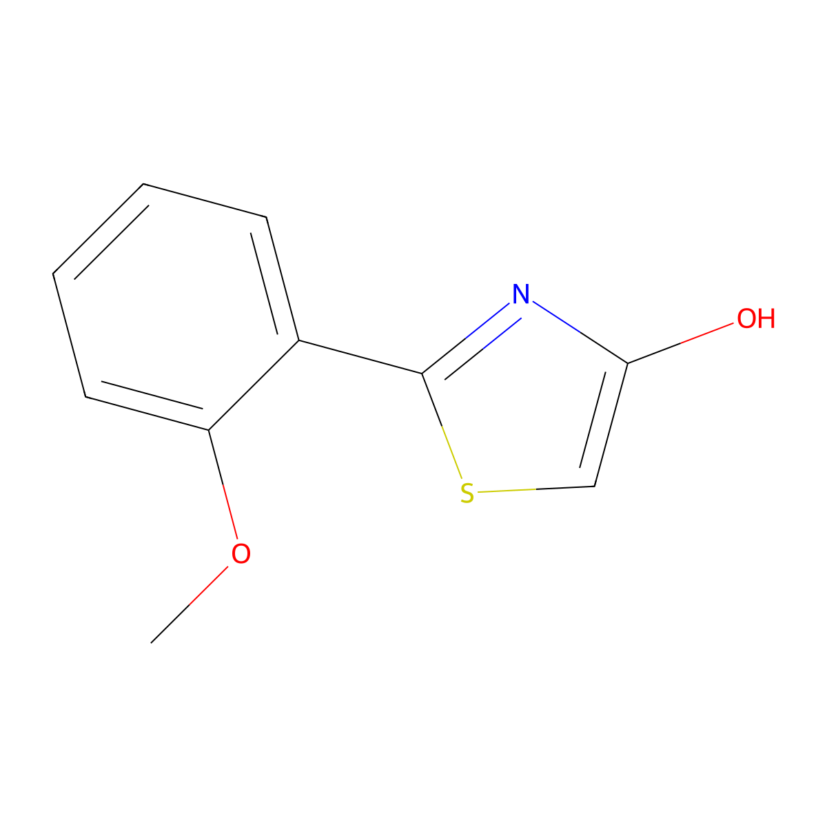 2-(2-Methoxyphenyl)-4-hydroxythiazole molecular structure, CAS 285995-81-5