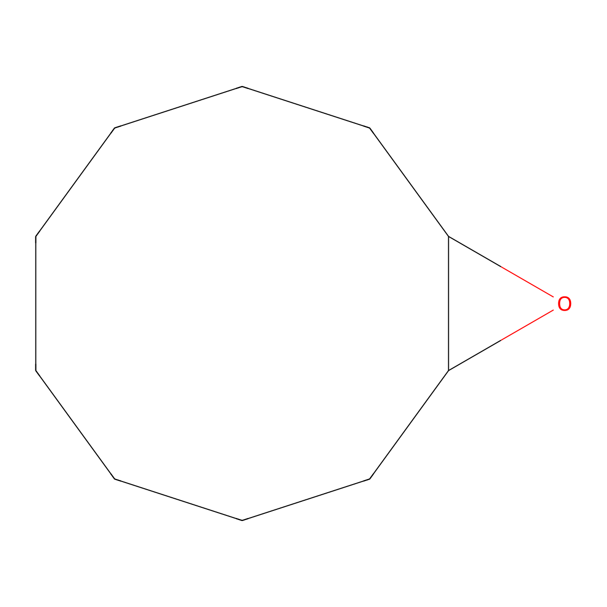 cis-11-Oxabicyclo(8.1.0)undecane molecular structure, CAS 286-94-2