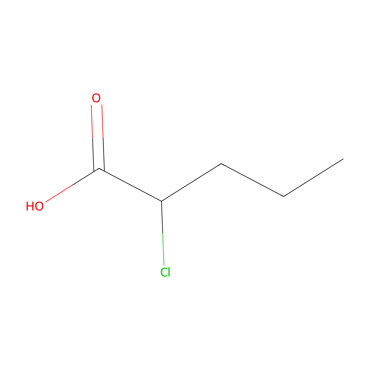 2-Chloropentanoic acid molecular structure, CAS 28600-64-8