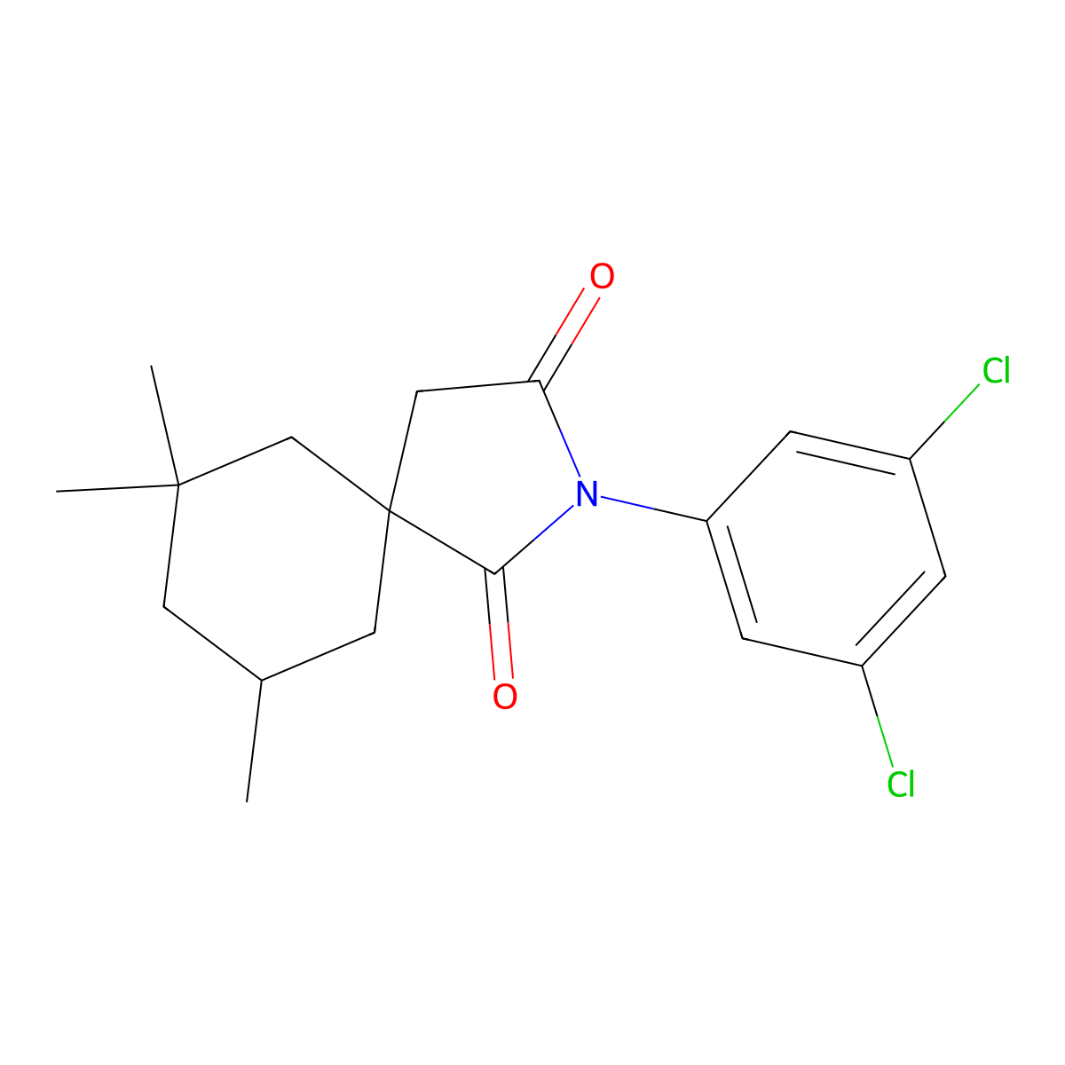 2-(3,5-Dichlorophenyl)-7,7,9-trimethyl-2-azaspiro[4.5]decane-1,3-dione molecular structure, CAS 286009-45-8