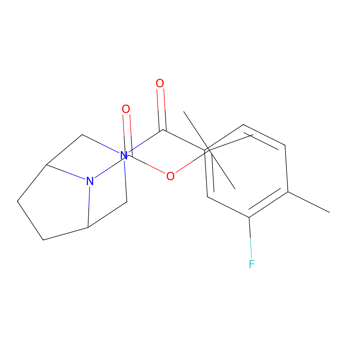 1,1-Dimethylethyl 3-(3-fluoro-4-methylbenzoyl)-3,8-diazabicyclo[3.2.1]octane-8-carboxylate molecular structure, CAS 2860092-76-6