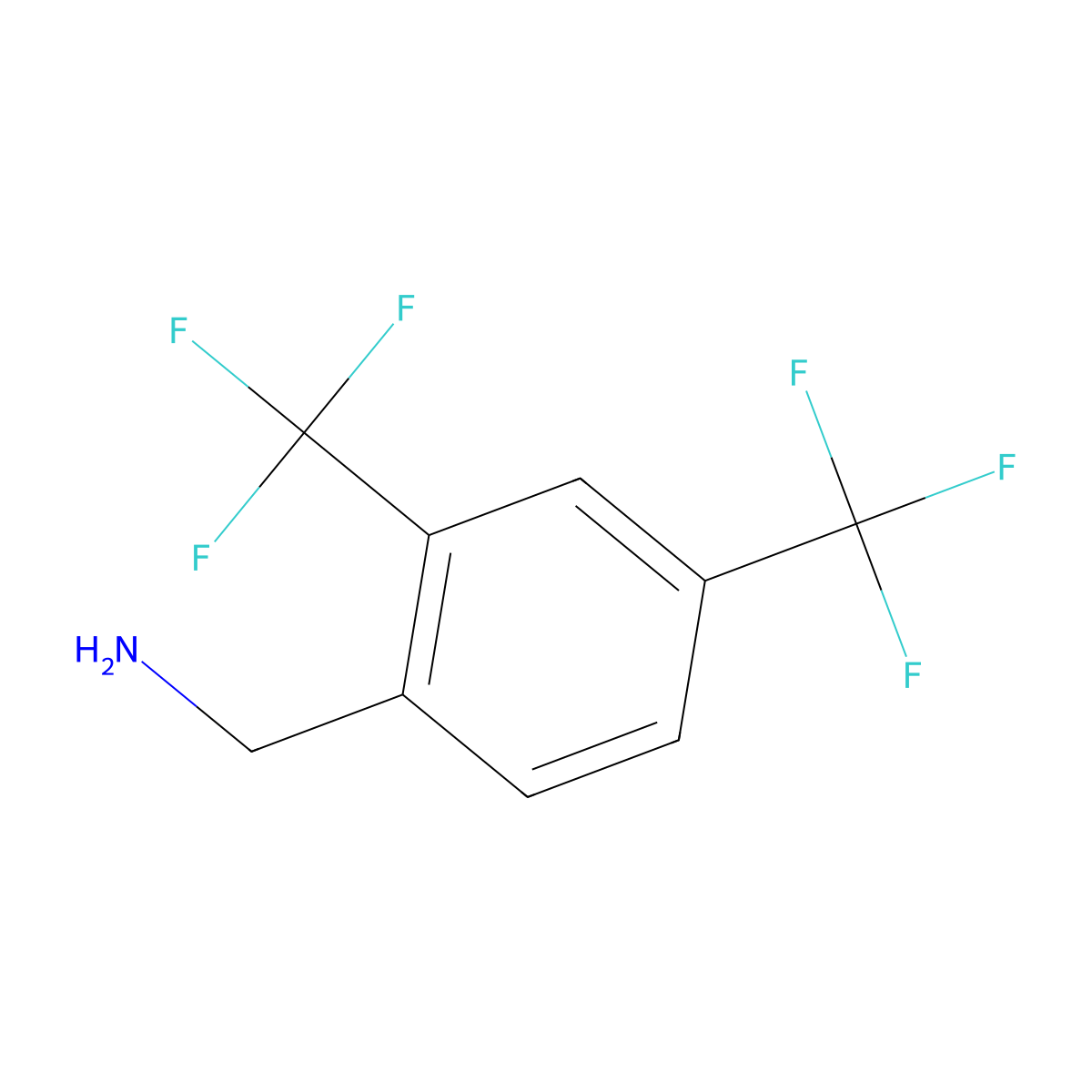 2,4-Bis(trifluoromethyl)benzylamine molecular structure, CAS 286010-20-6