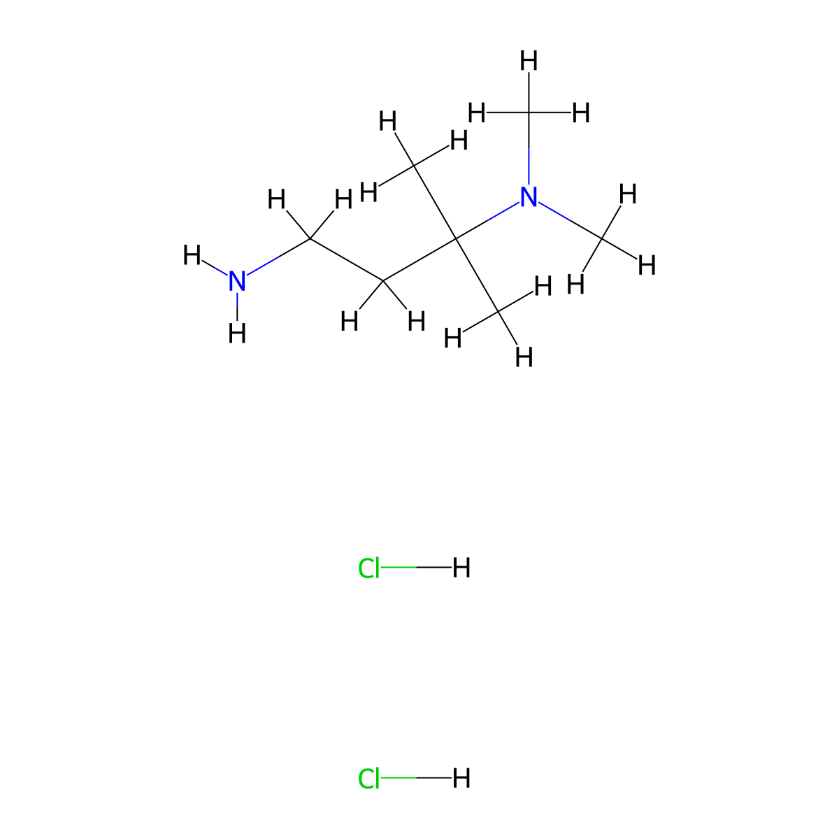 (4-Amino-2-methylbutan-2-yl)dimethylaminedihydrochloride molecular structure, CAS 286011-83-4