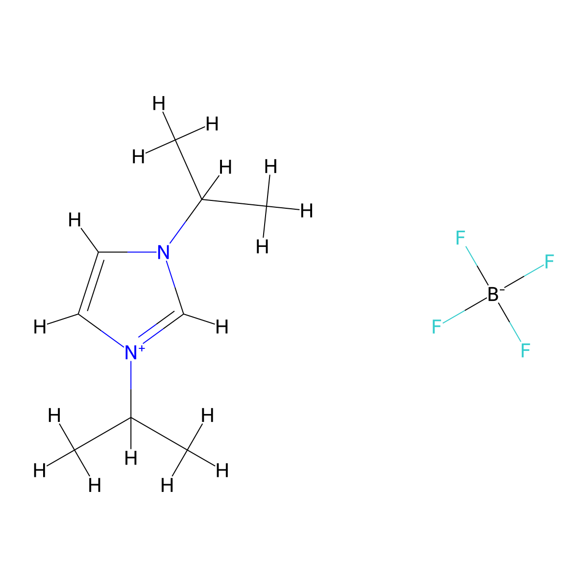 1,3-Diisopropylimidazolium Tetrafluoroborate molecular structure, CAS 286014-34-4