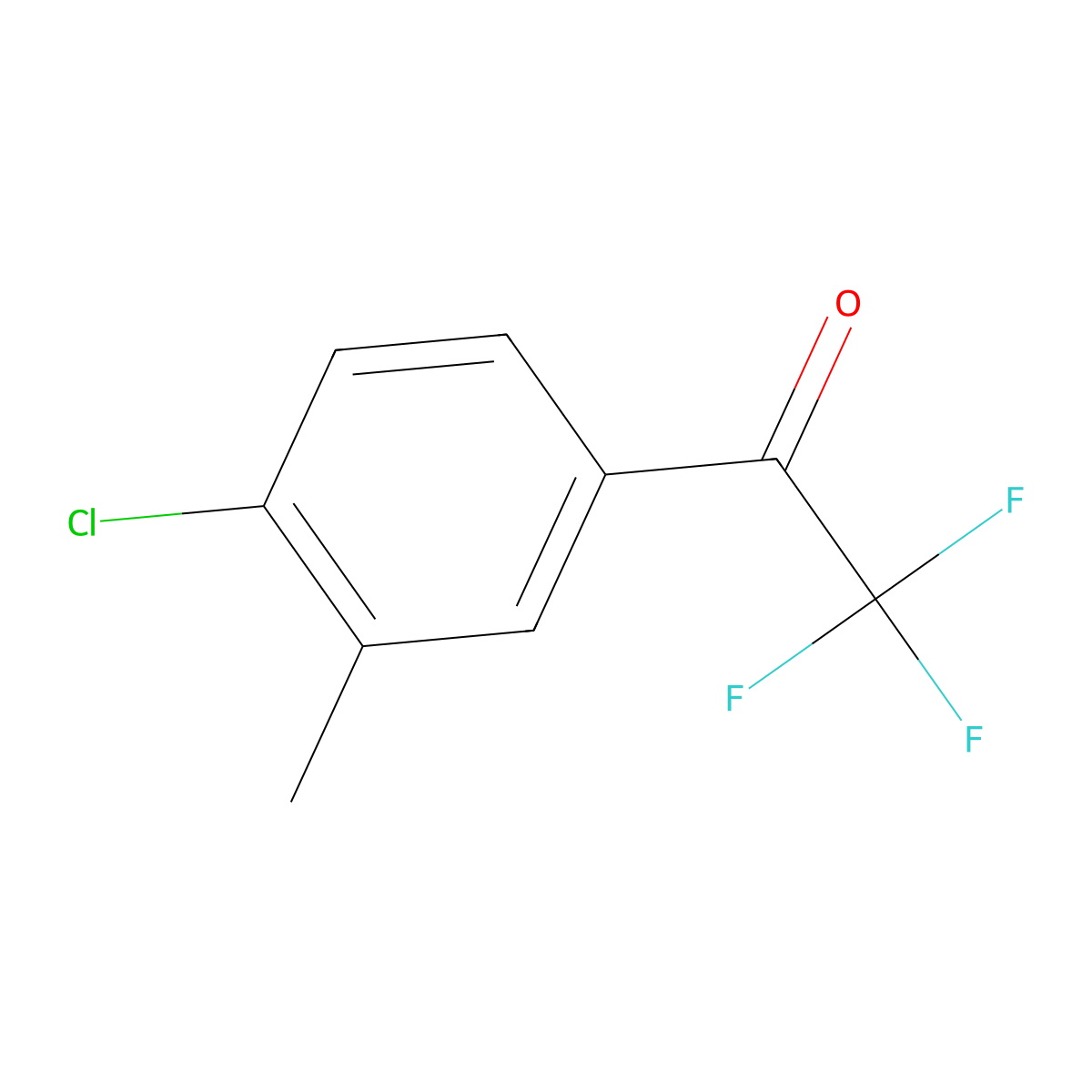 4'-Chloro-3'-methyl-2,2,2-trifluoroacetophenone molecular structure, CAS 286017-71-8