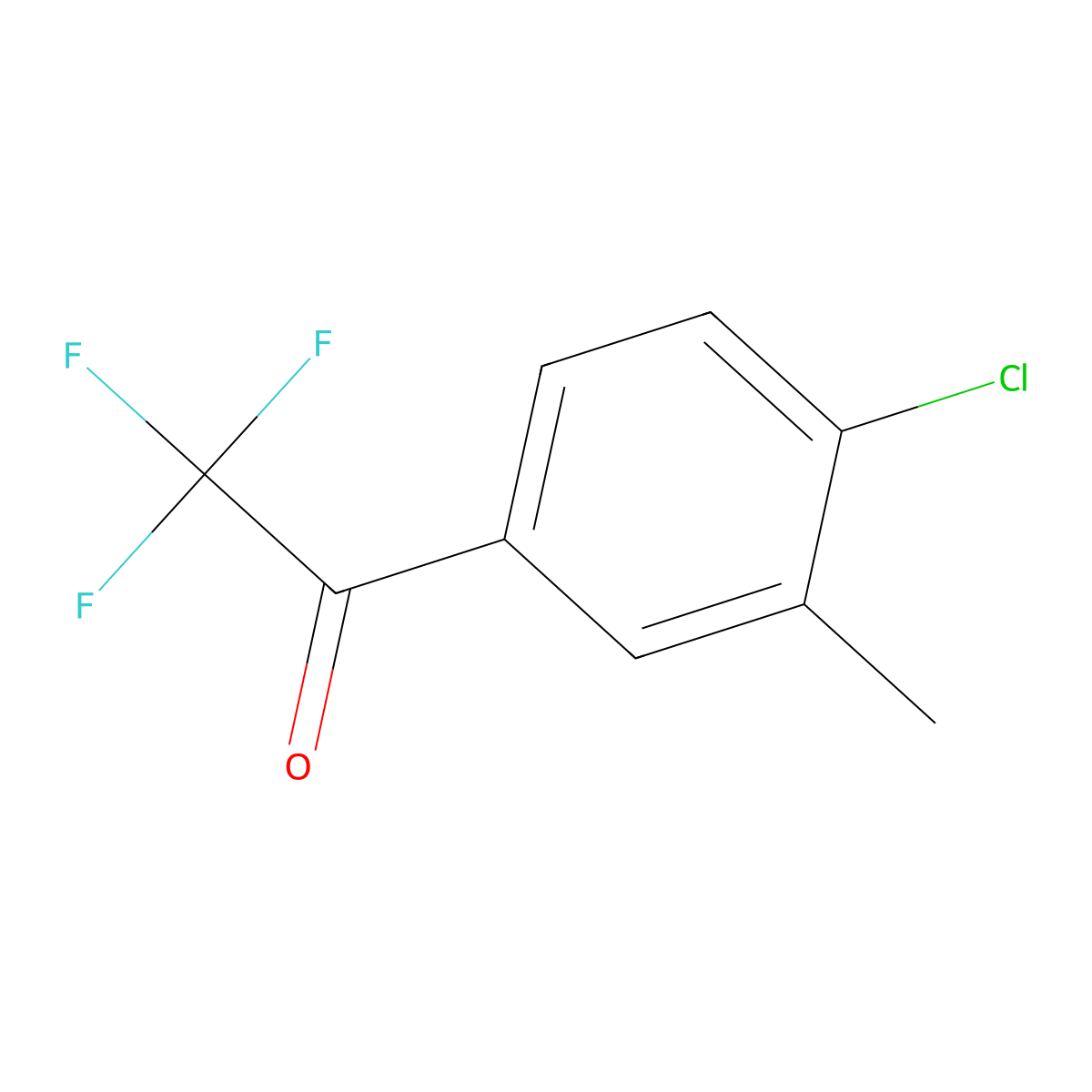 4'-Chloro-3'-methyl-2,2,2-trifluoroacetophenone molecular structure, CAS 286017-71-8