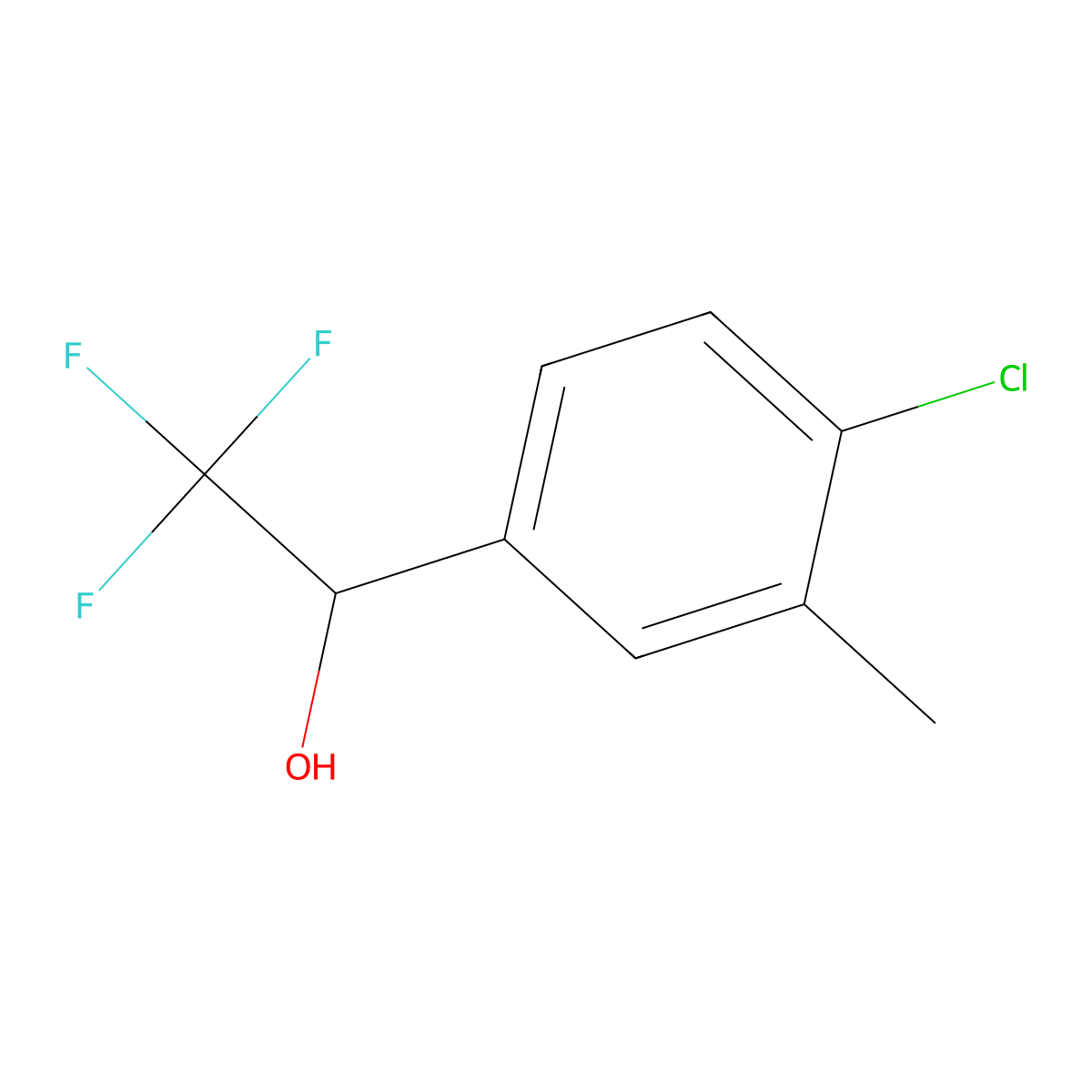 1-(4-Chloro-3-methylphenyl)-2,2,2-trifluoroethanol molecular structure, CAS 286017-73-0