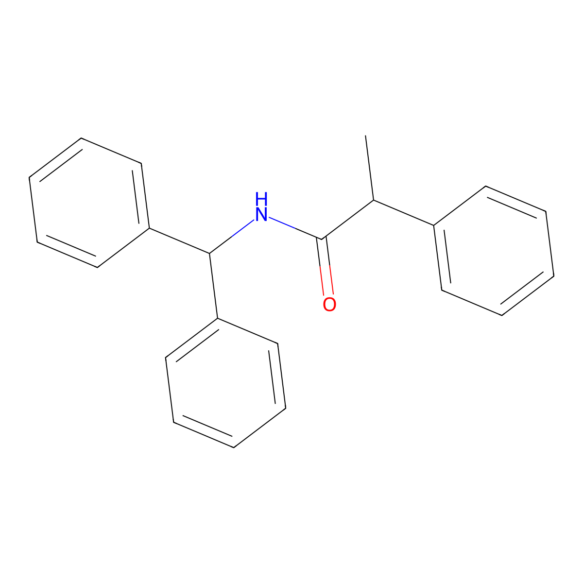 N-(diphenylmethyl)-2-phenylpropanamide molecular structure, CAS 286019-58-7