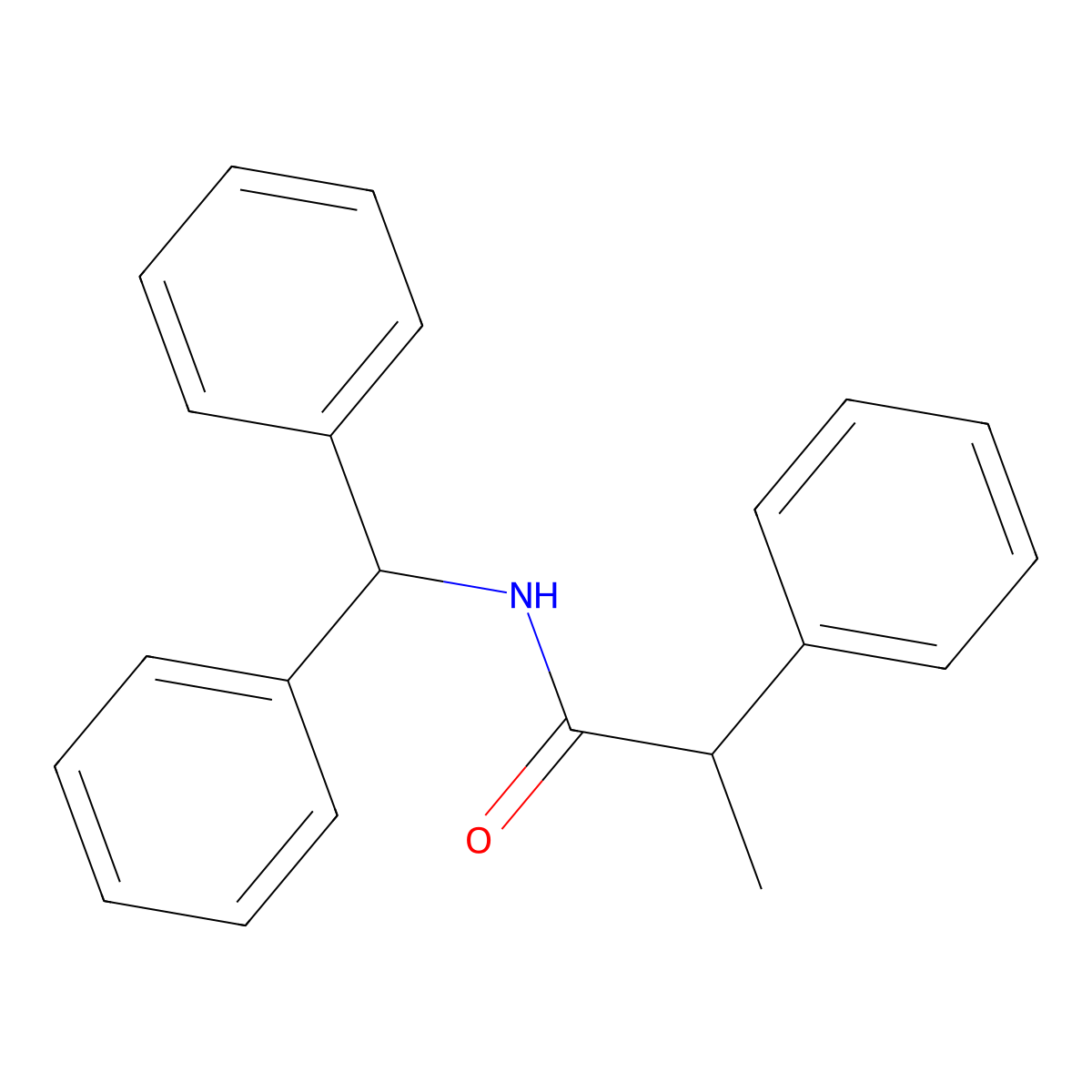 N-(diphenylmethyl)-2-phenylpropanamide molecular structure, CAS 286019-58-7