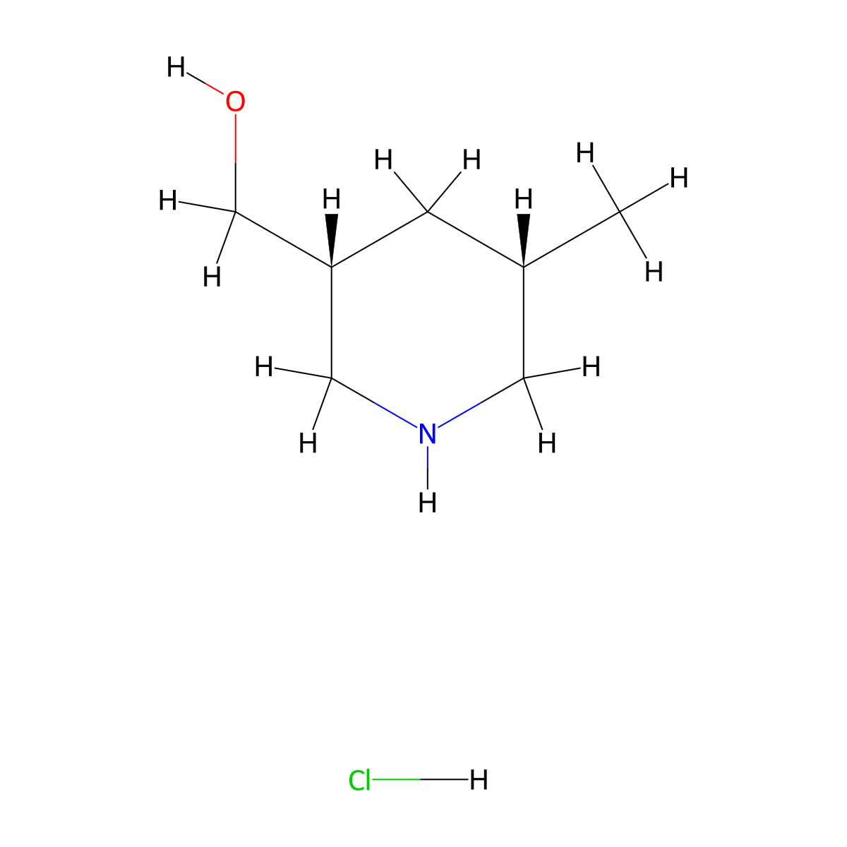 [(3R,5S)-5-Methylpiperidin-3-YL]methanol hydrochloride molecular structure, CAS 2860566-79-4