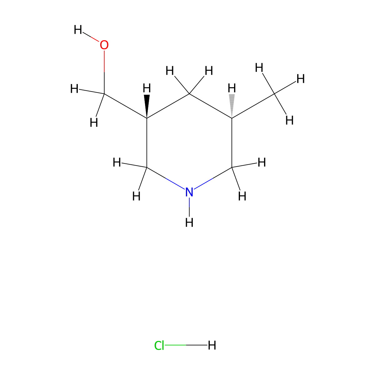 [(3R,5R)-5-Methylpiperidin-3-YL]methanol hydrochloride molecular structure, CAS 2860566-83-0