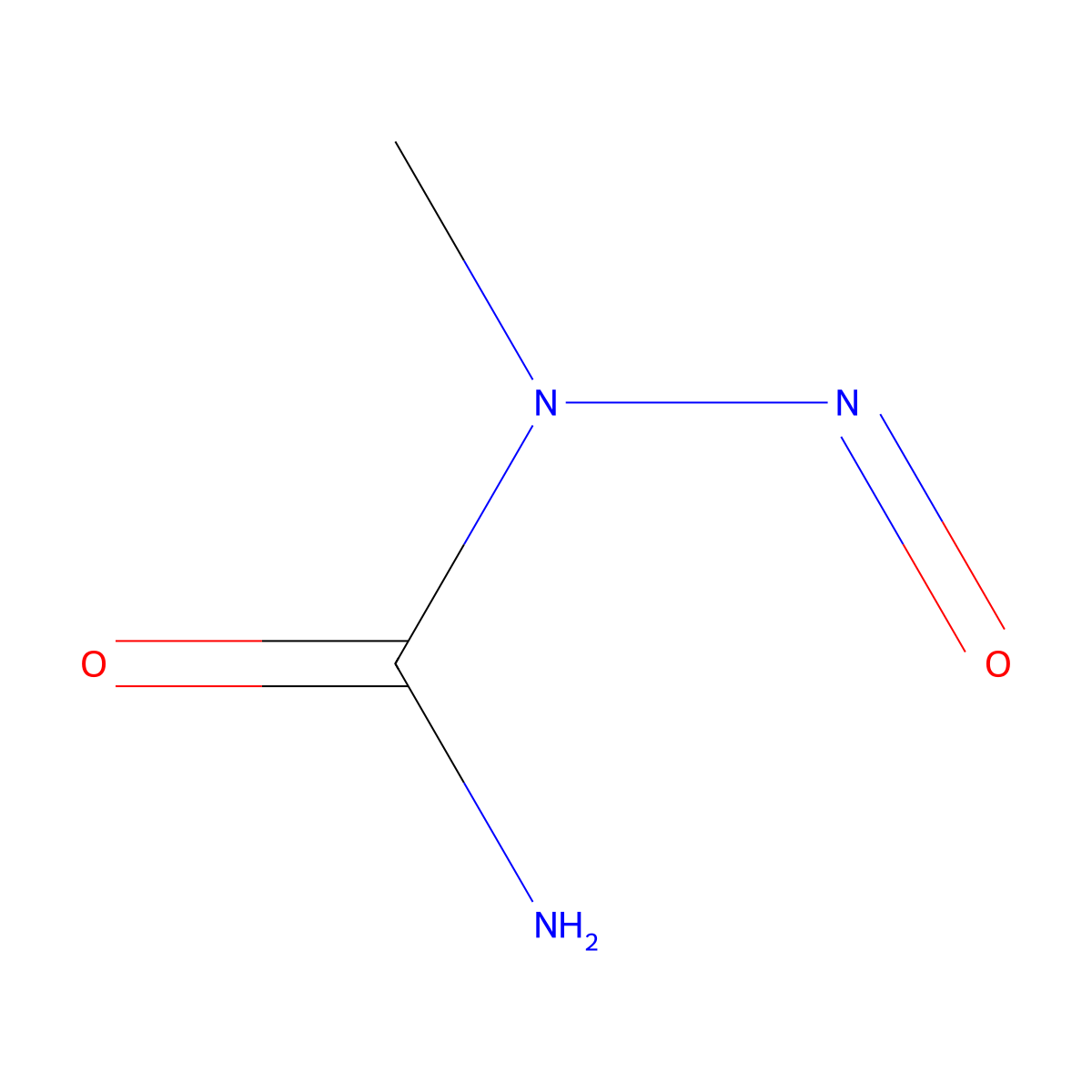 N-Methyl-N-nitrosourea molecular structure, CAS 28606-00-0