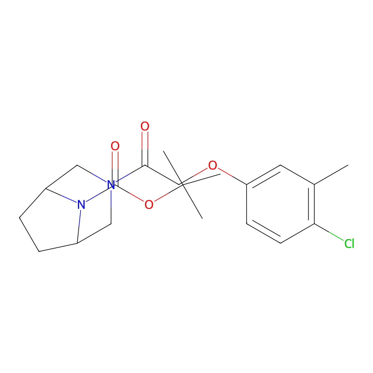 1,1-Dimethylethyl 3-[2-(4-chloro-3-methylphenoxy)acetyl]-3,8-diazabicyclo[3.2.1]octane-8-carboxylate molecular structure, CAS 2860659-34-1