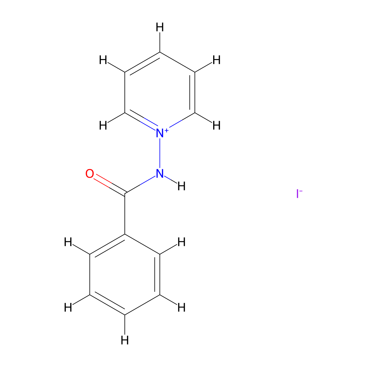 1-Benzamidopyridin-1-ium iodide molecular structure, CAS 28607-83-2