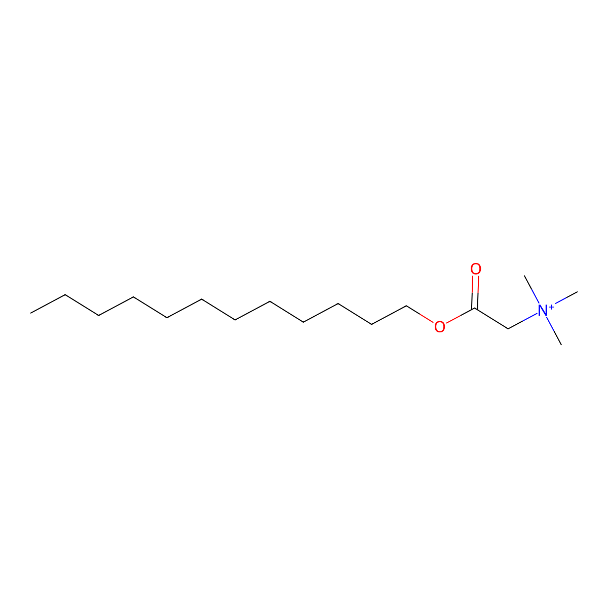 Ethanaminium, 2-(dodecyloxy)-N,N,N-trimethyl-2-oxo- molecular structure, CAS 28608-79-9