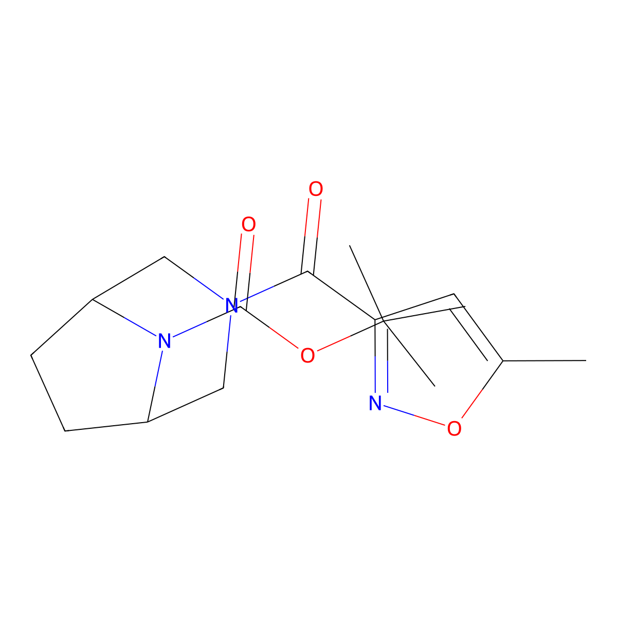1,1-Dimethylethyl 3-[(5-methyl-3-isoxazolyl)carbonyl]-3,8-diazabicyclo[3.2.1]octane-8-carboxylate molecular structure, CAS 2860865-85-4