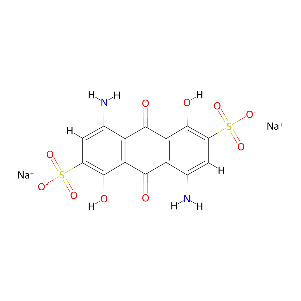 Acid Blue 45 molecular structure, CAS 2861-02-1