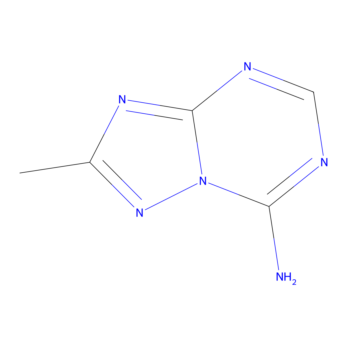2-Methyl[1,2,4]triazolo[1,5-a][1,3,5]triazin-7-amine molecular structure, CAS 28610-00-6