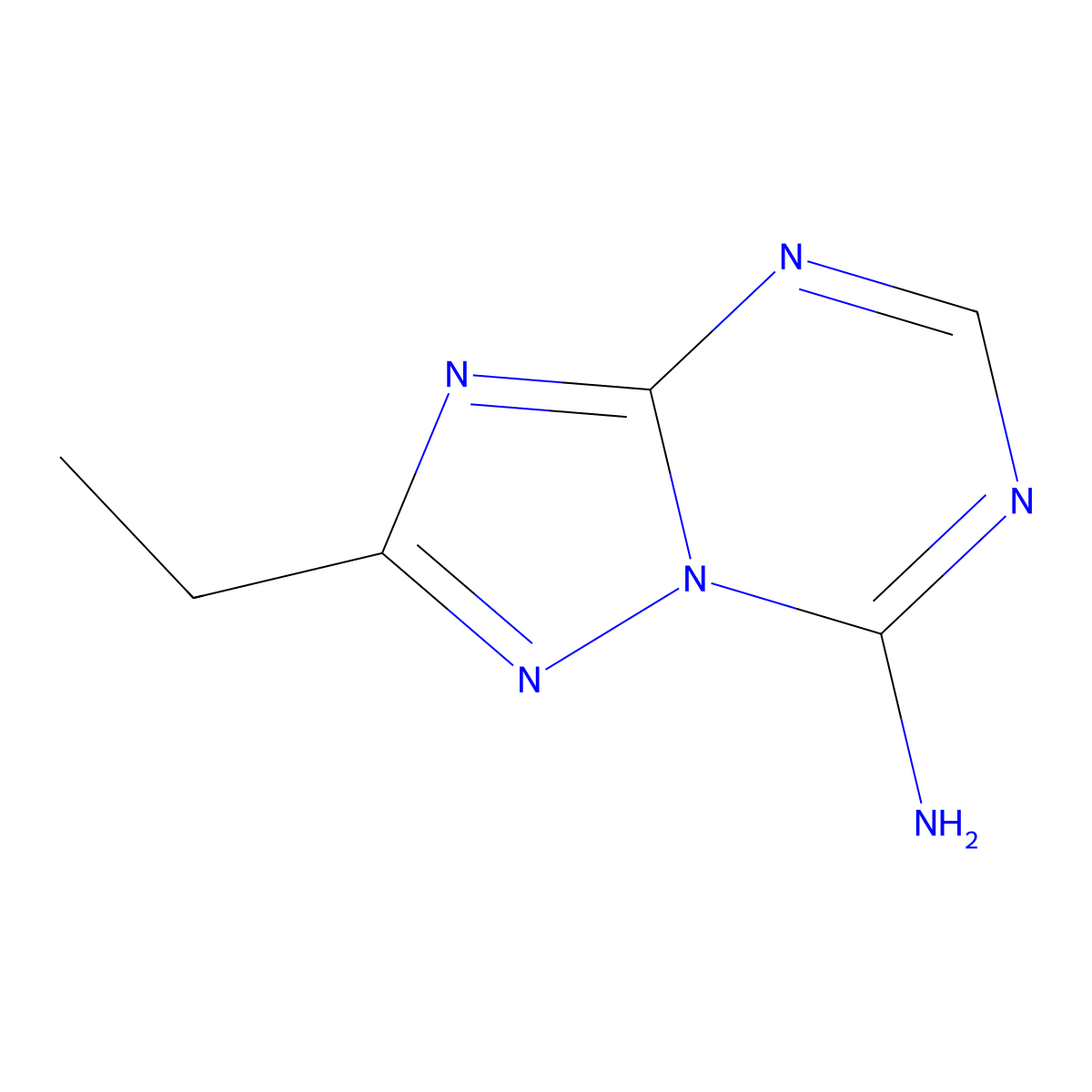 2-Ethyl[1,2,4]triazolo[1,5-a][1,3,5]triazin-7-amine molecular structure, CAS 28610-01-7