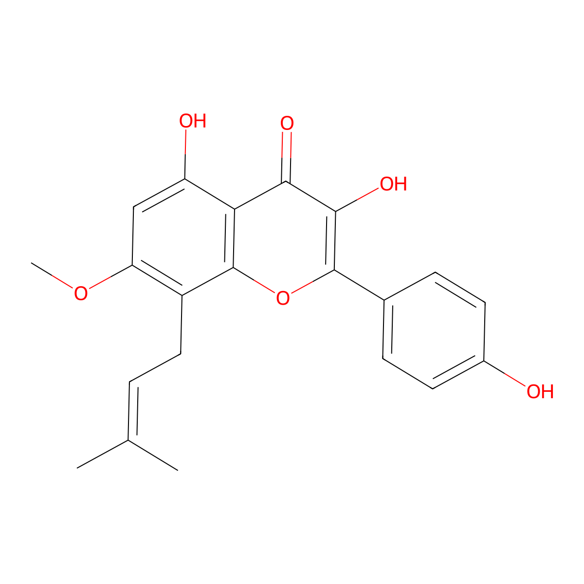 Isoanhydroicaritin molecular structure, CAS 28610-30-2