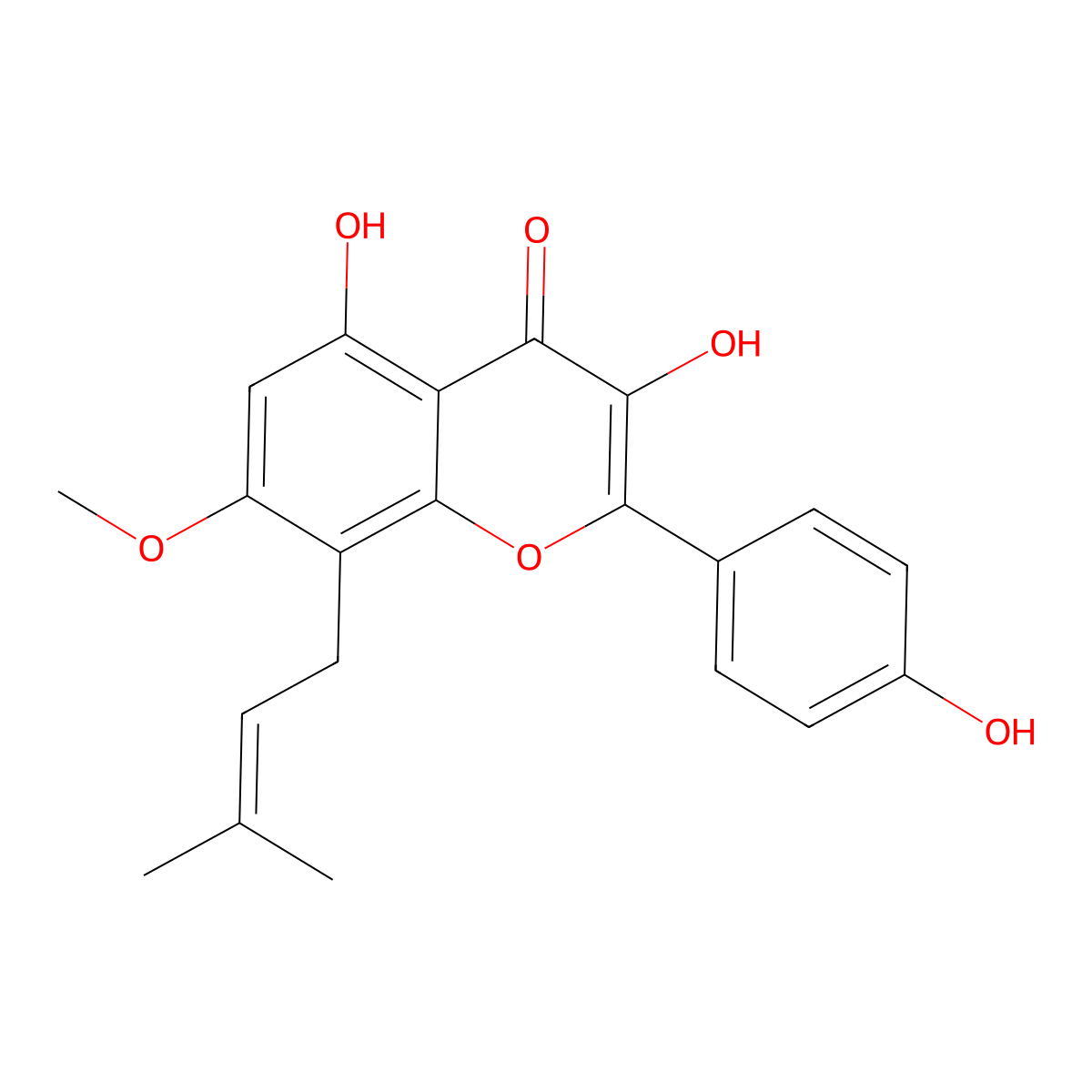 Isoanhydroicaritin molecular structure, CAS 28610-30-2