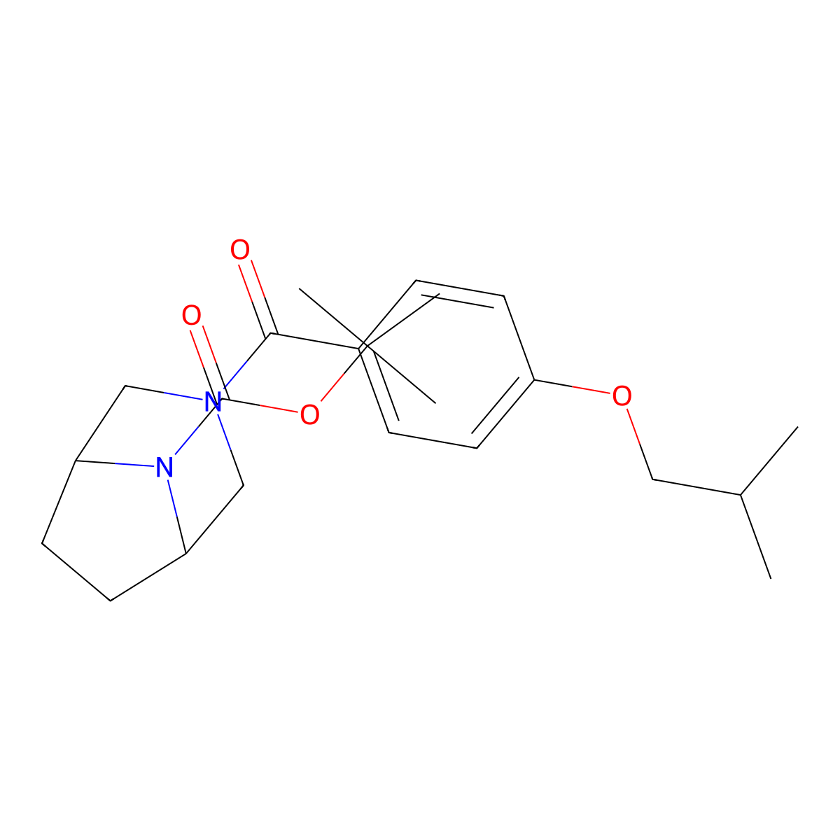 1,1-Dimethylethyl 3-[4-(2-methylpropoxy)benzoyl]-3,8-diazabicyclo[3.2.1]octane-8-carboxylate molecular structure, CAS 2861070-08-6