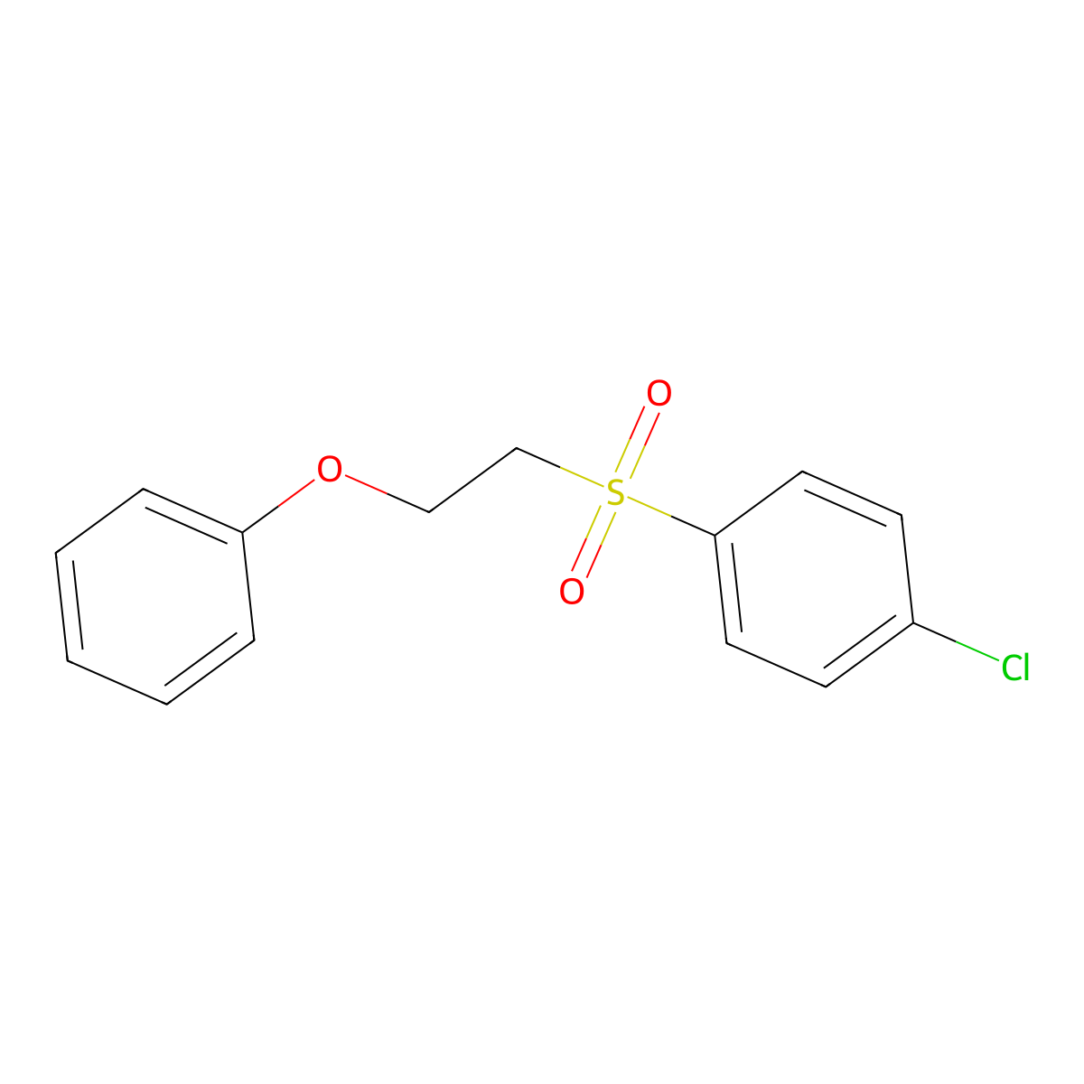 1-Chloro-4-(2-phenoxyethylsulfonyl)benzene molecular structure, CAS 28611-86-1